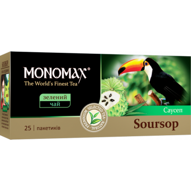 Чай пакетированный зеленый Мономах Soursop 25 х 1.5 г